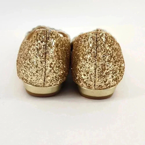 JEWEL BADGLEY MISCHKA GLITTER PEEP -TOE FLATS - Picture 4 of 8